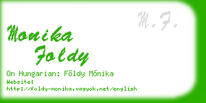 monika foldy business card